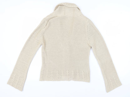 Womens UK Size M Per Una Beige Cardigan Jumper