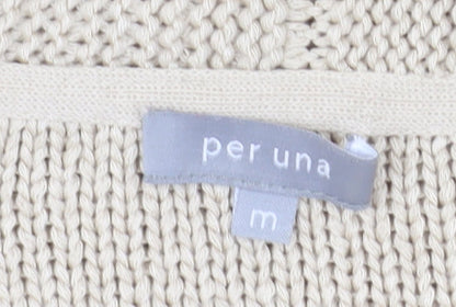 Womens UK Size M Per Una Beige Cardigan Jumper