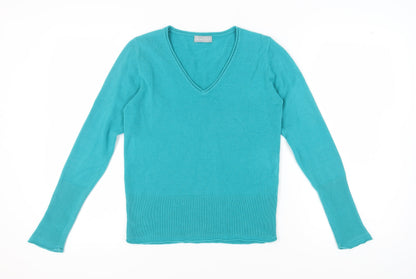 Womens UK Size 10 Per Una Green Pullover Jumper