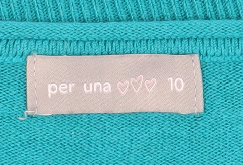 Womens UK Size 10 Per Una Green Pullover Jumper