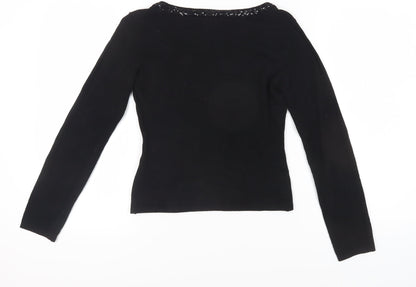 Per Una Women's Black Sequin Pullover Jumper, Size 10
