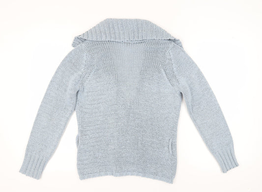 Womens UK Size M Marks and Spencer Blue Cardigan Jumper