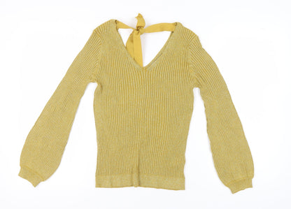 Womens UK Size 14 Marks and Spencer Yellow Pullover Jumper