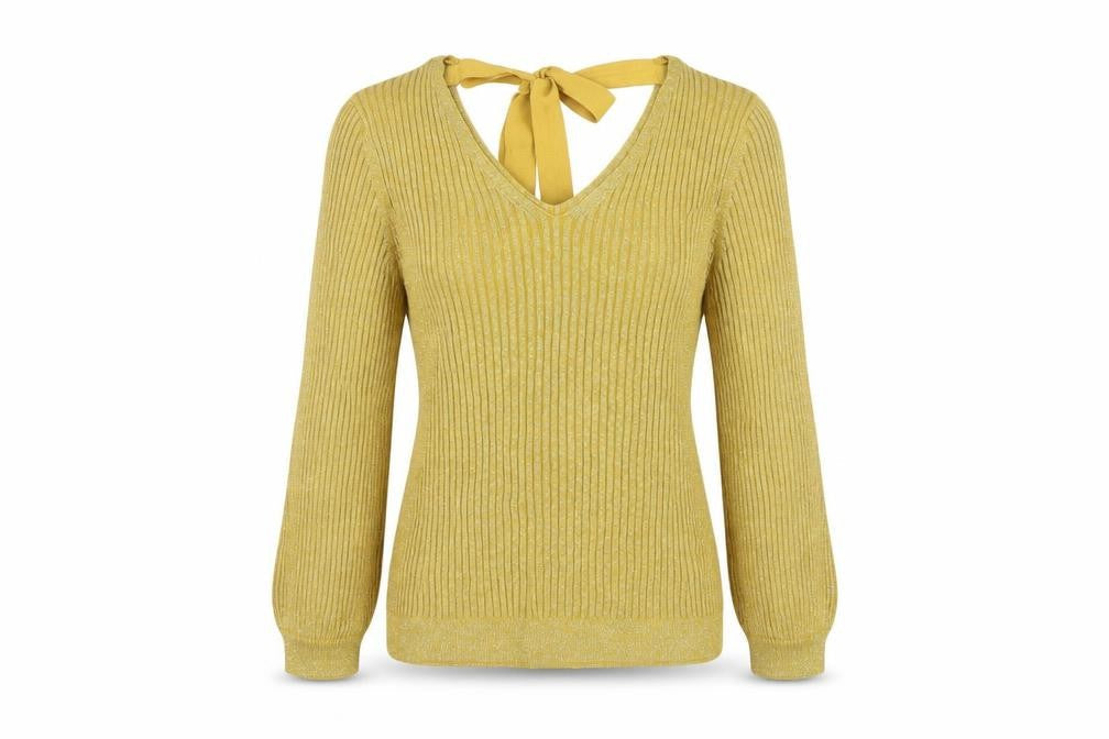 Womens UK Size 14 Marks and Spencer Yellow Pullover Jumper