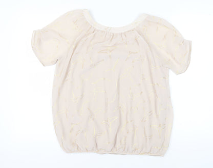 Womens UK Size 14 Wallis Beige  Blouse