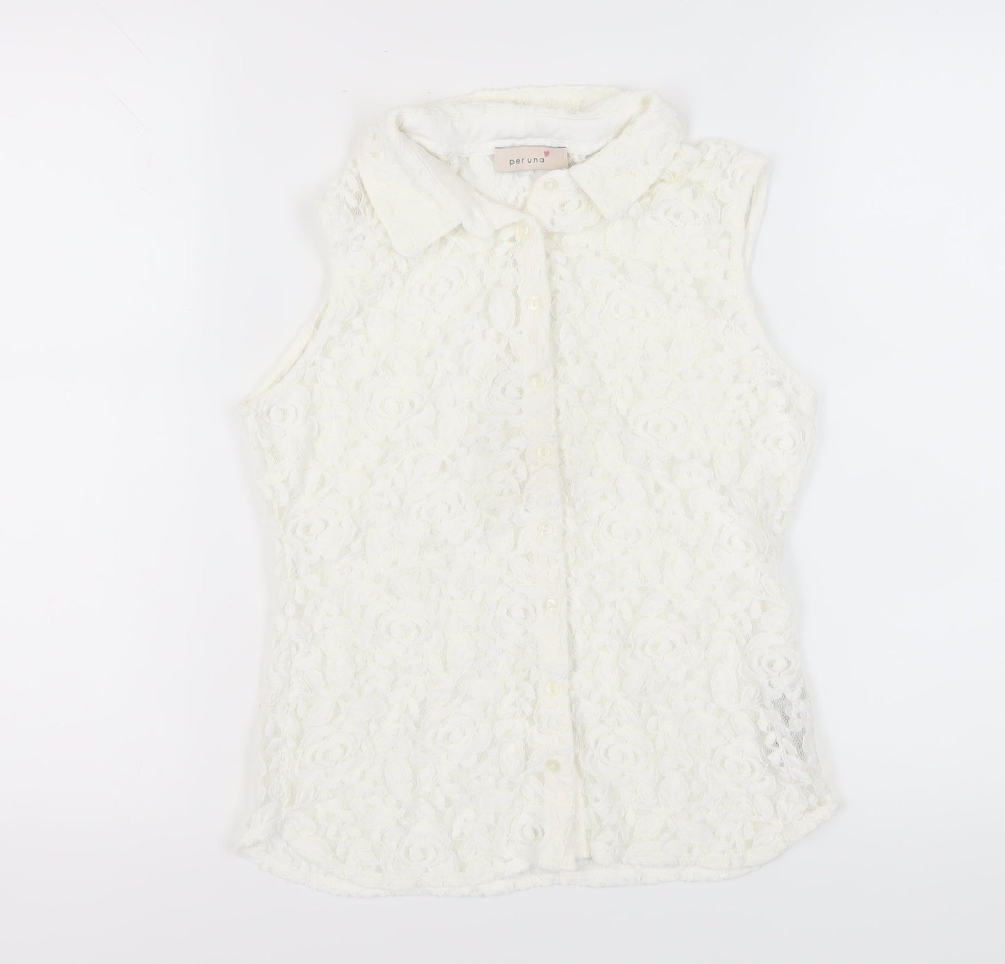 Womens UK Size 8 Marks and Spencer White  Blouse