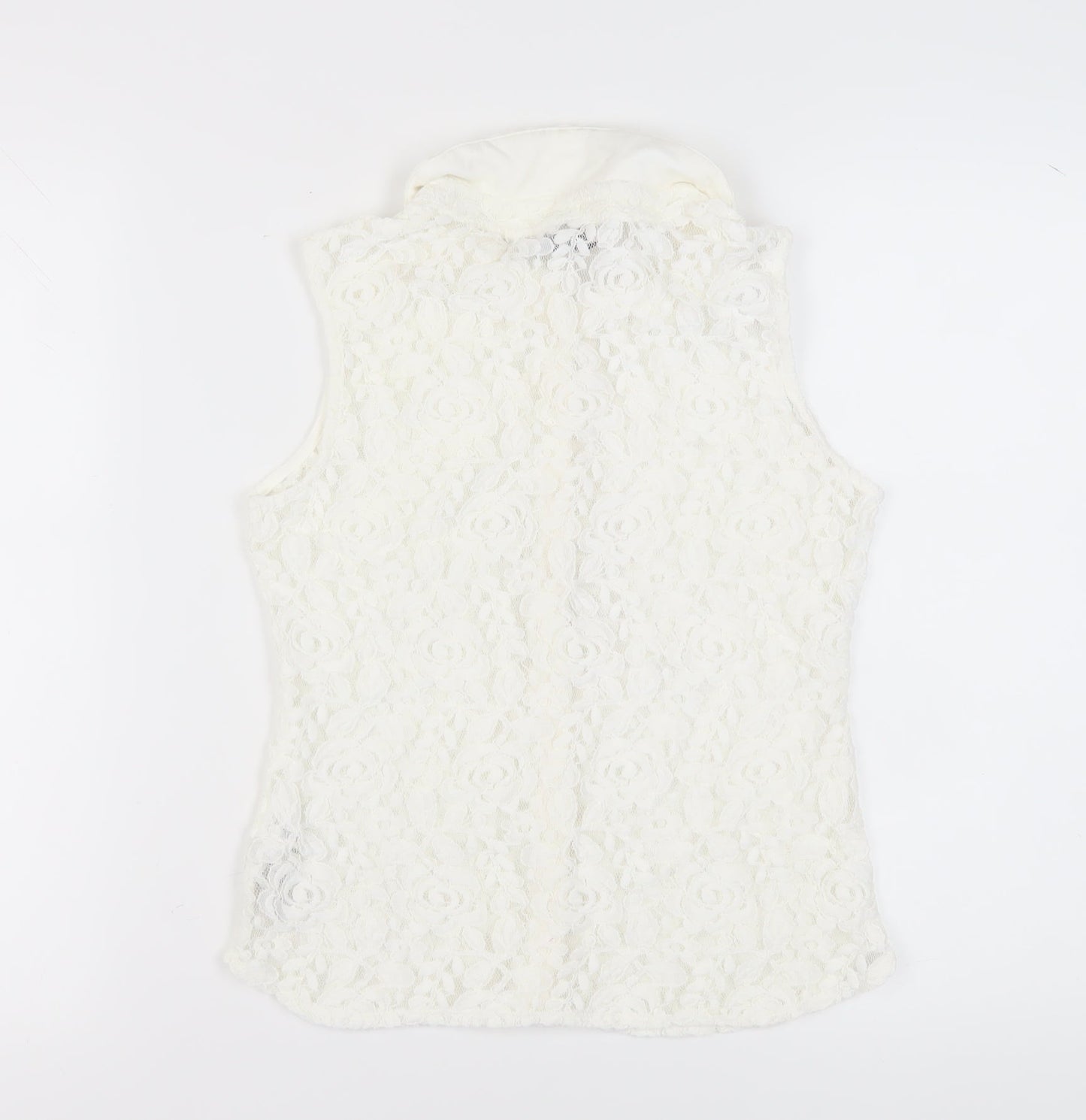 Womens UK Size 8 Marks and Spencer White  Blouse