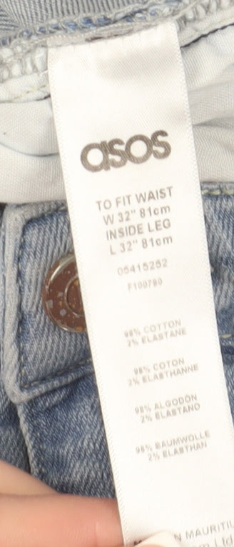 ASOS Men's Blue Slim Straight Jeans 32W 32L