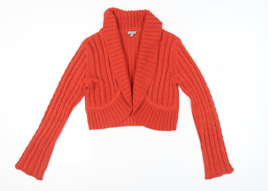 Womens UK Size L Marks and Spencer Red Cardigan Jumper