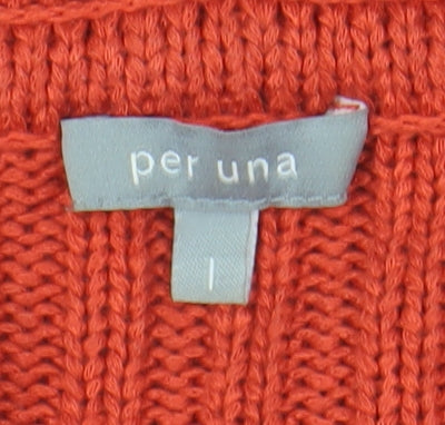 Womens UK Size L Marks and Spencer Red Cardigan Jumper