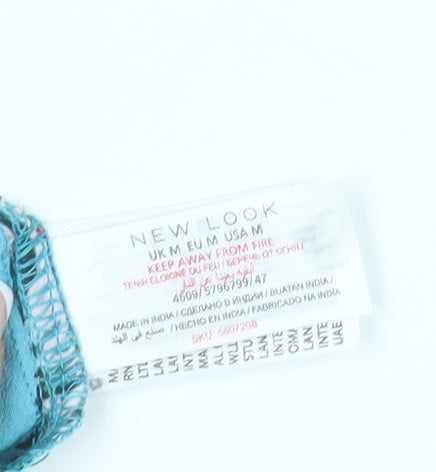 New Look Women's Blue Floral Shorts - Size M