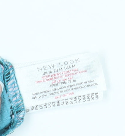 New Look Women's Blue Floral Shorts - Size M