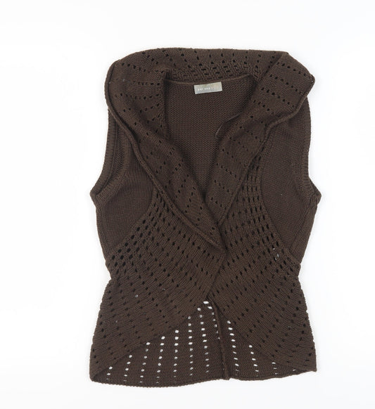 Womens UK Size M Per Una Brown Vest Jumper