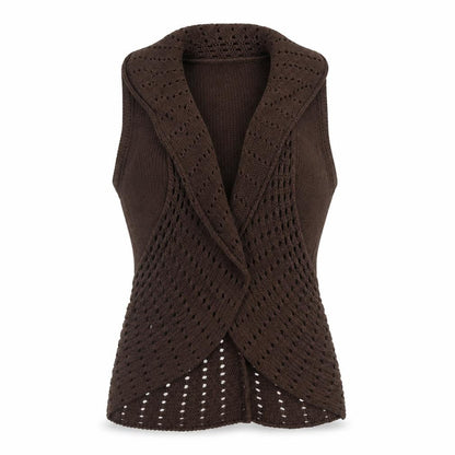 Womens UK Size M Per Una Brown Vest Jumper