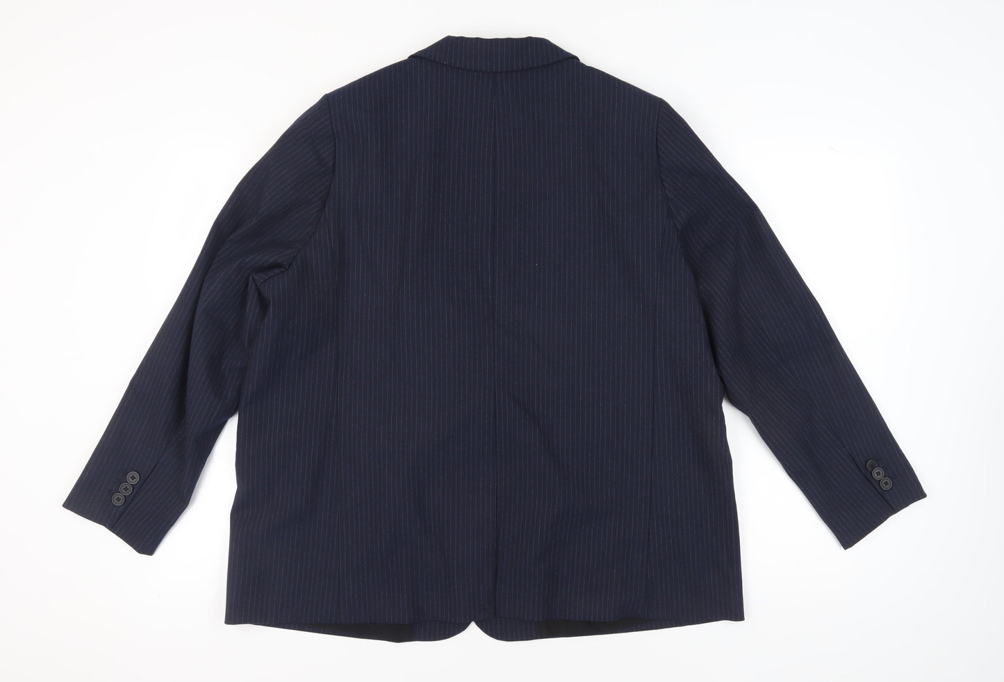 Marks and Spencer Women's Navy Pinstripe Suit Jacket Size 20