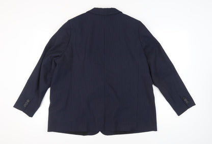 Marks and Spencer Women's Navy Pinstripe Suit Jacket Size 20