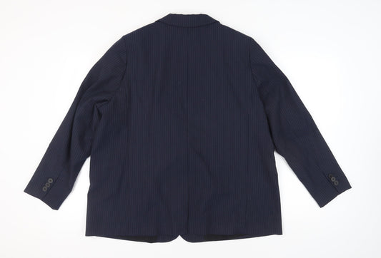 Marks and Spencer Women's Navy Pinstripe Suit Jacket Size 20
