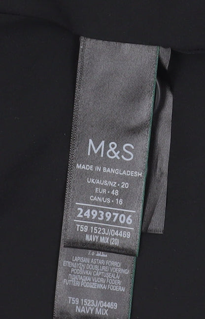 Marks and Spencer Women's Navy Pinstripe Suit Jacket Size 20