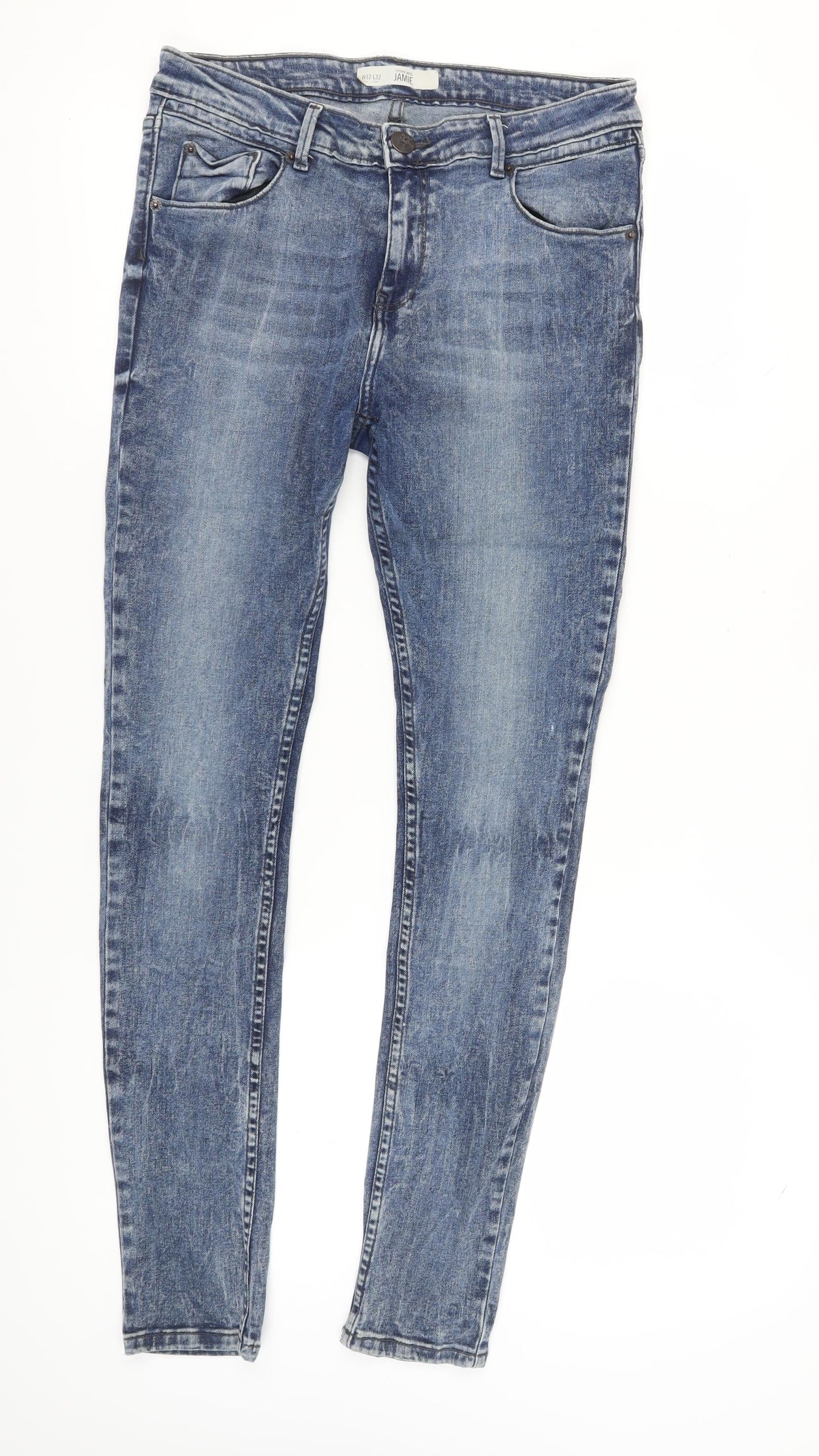 Topshop Women's Blue Skinny Jeans Size 12