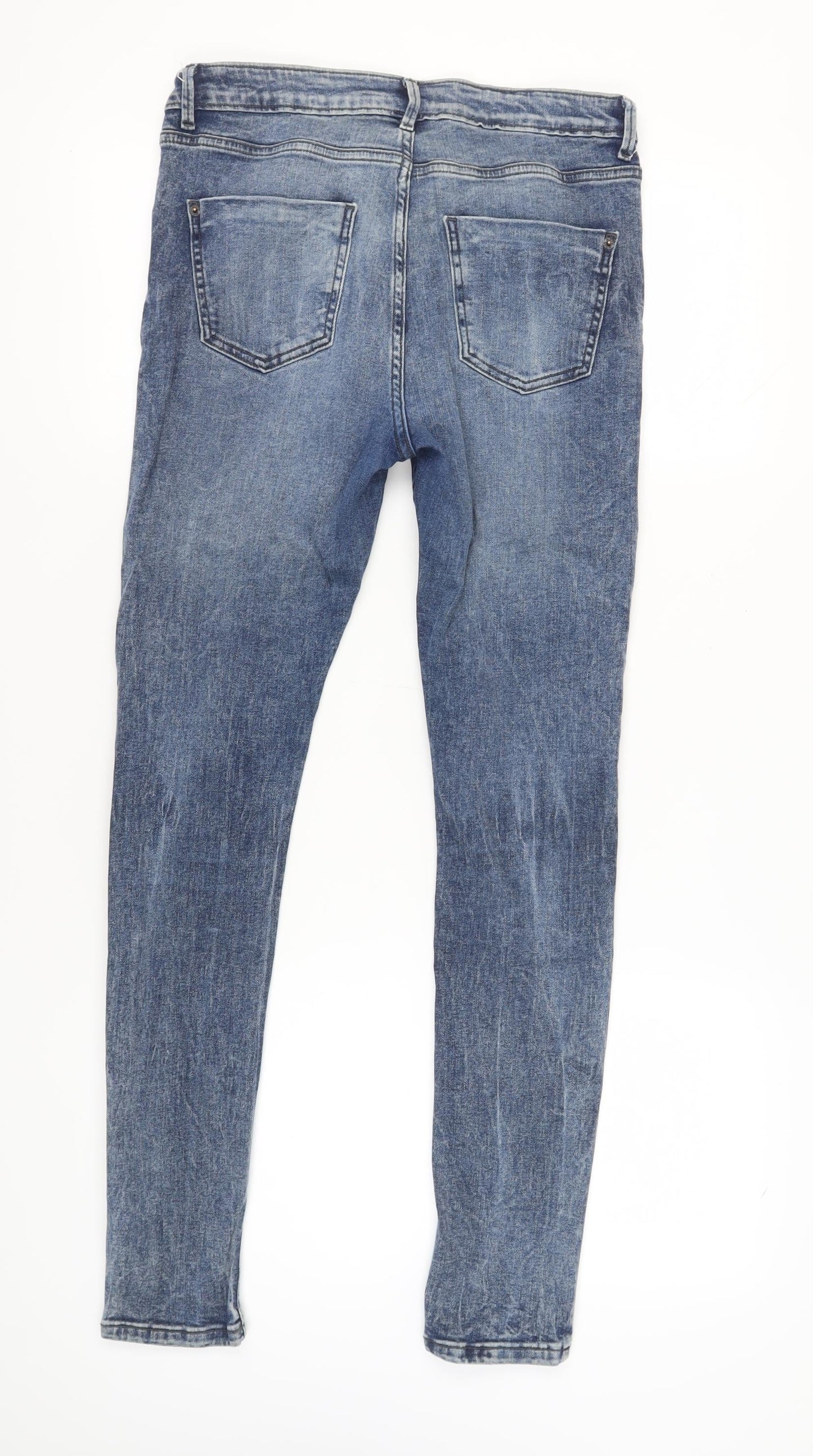 Topshop Women's Blue Skinny Jeans Size 12