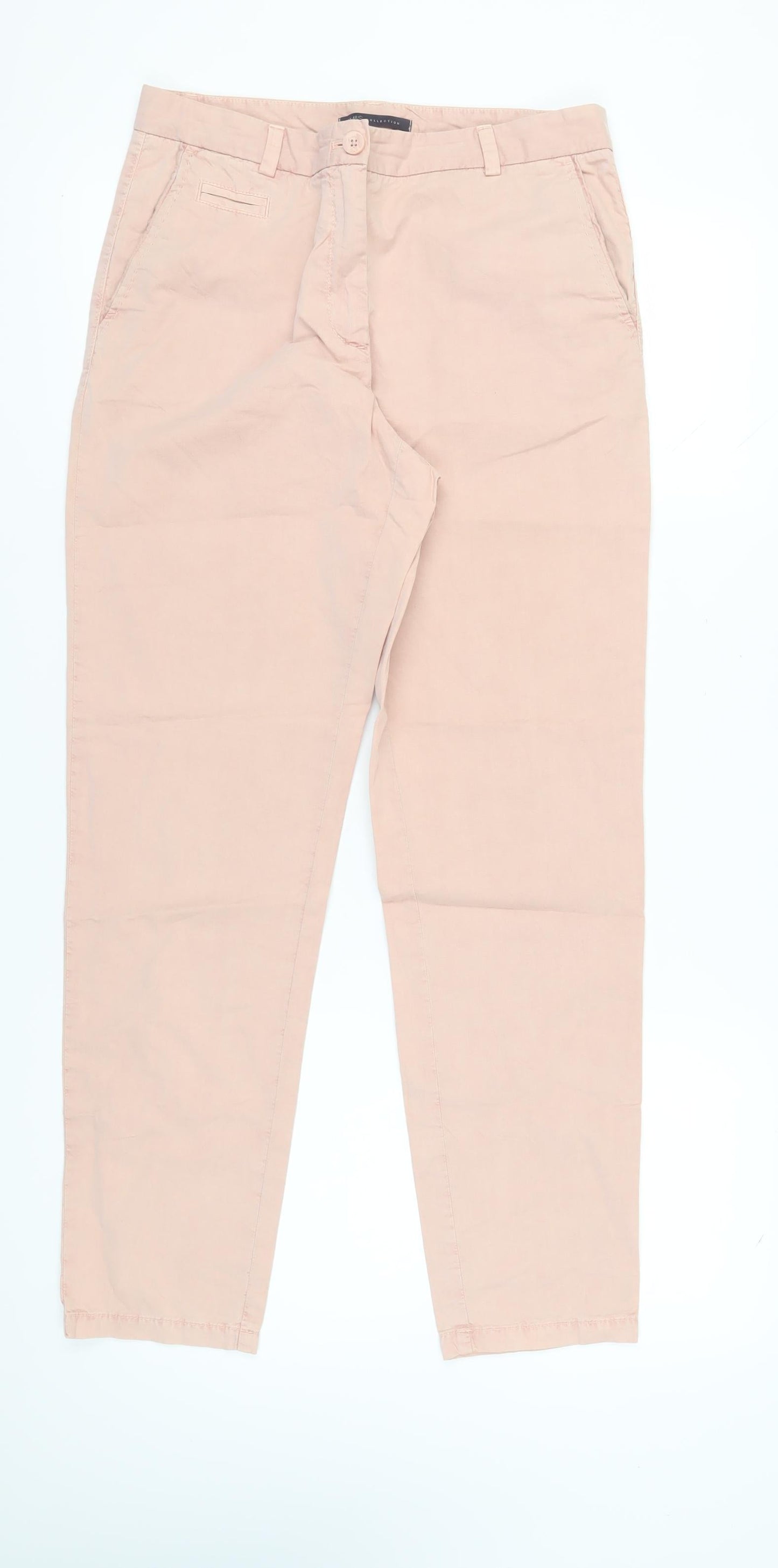 Marks and Spencer Men's Pink Chino Trousers Size 12