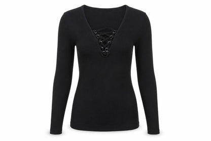 Womens UK Size 6 New Look Black Basic T-Shirt