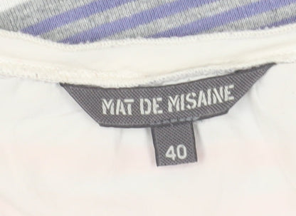Mat de Misaine Women's Multicoloured Striped T-Shirt Size 12