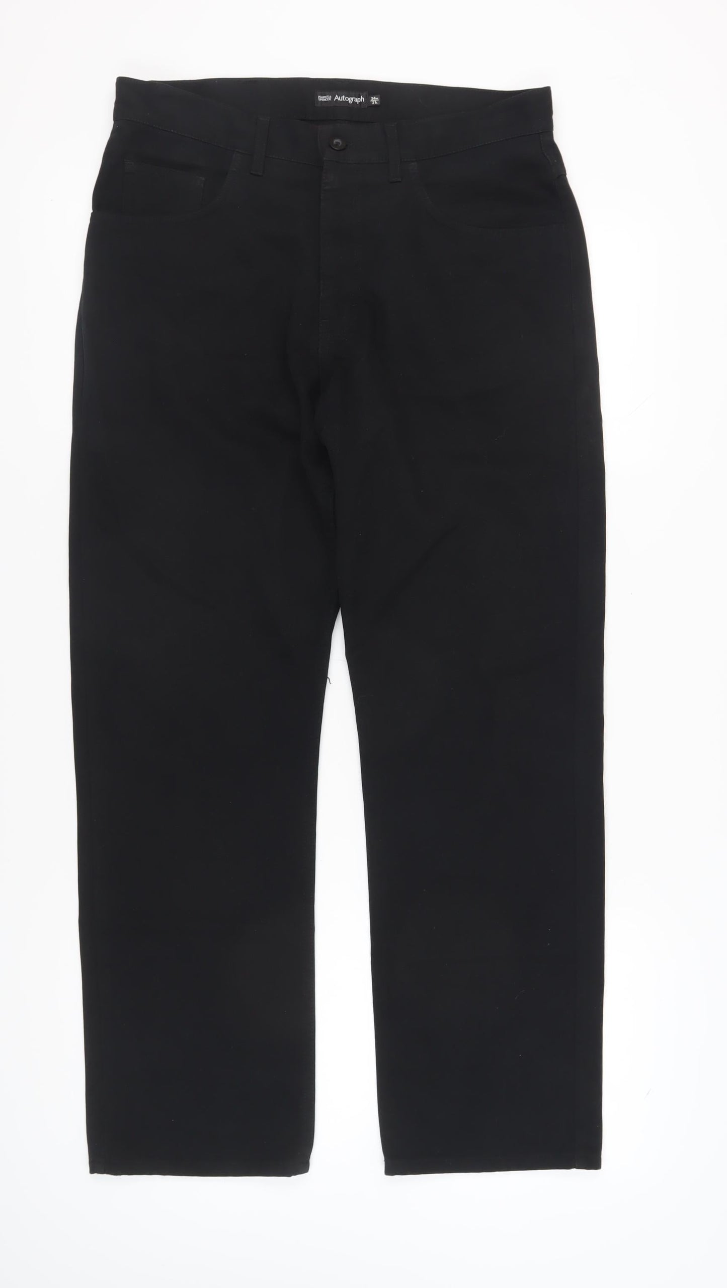 Marks & Spencer Men's Black Trousers Size 34