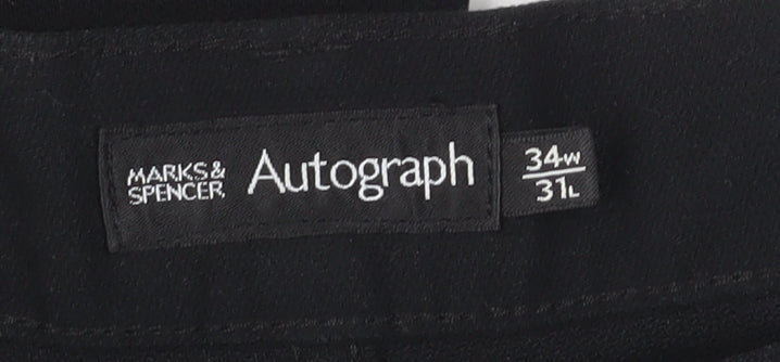 Marks & Spencer Men's Black Trousers Size 34