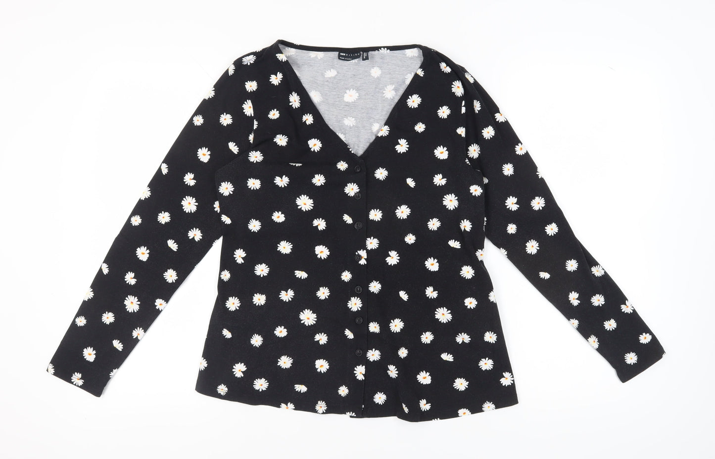 ASOS DESIGN Black Floral Maternity Blouse Size 12