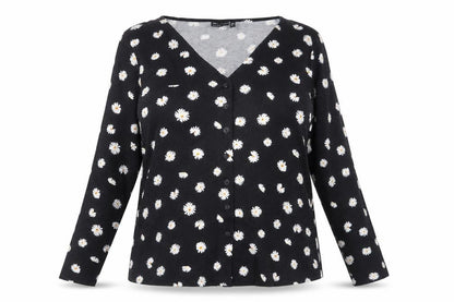 ASOS DESIGN Black Floral Maternity Blouse Size 12