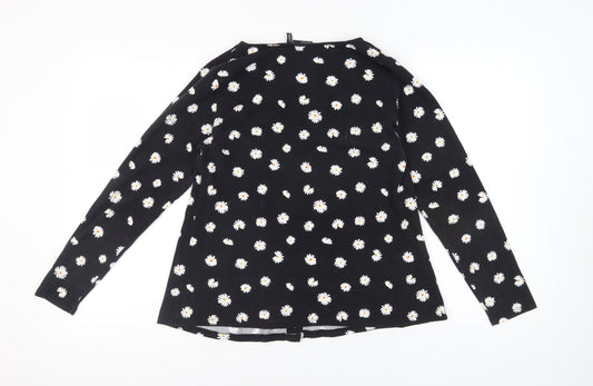 ASOS DESIGN Black Floral Maternity Blouse Size 12