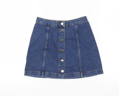 Womens UK Size 10 Topshop Straight & Pencil Denim Skirt