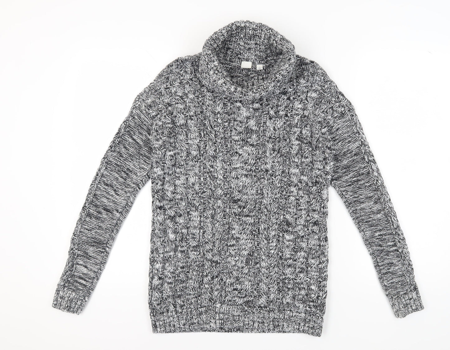 Gap Women's Black Cotton Cable-Knit Jumper S