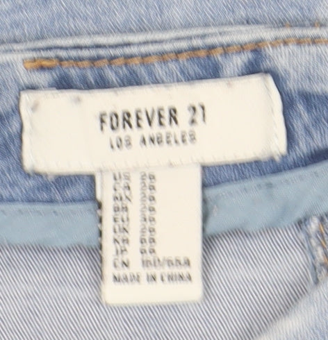 Forever 21 Women's Blue Denim Pencil Skirt Size UK 10