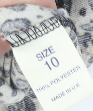 Debenhams Women's Brown Animal Print Slip Dress, Size 10