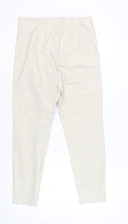 Womens UK Size Large Zara Regular Fit  Beige Trousers
