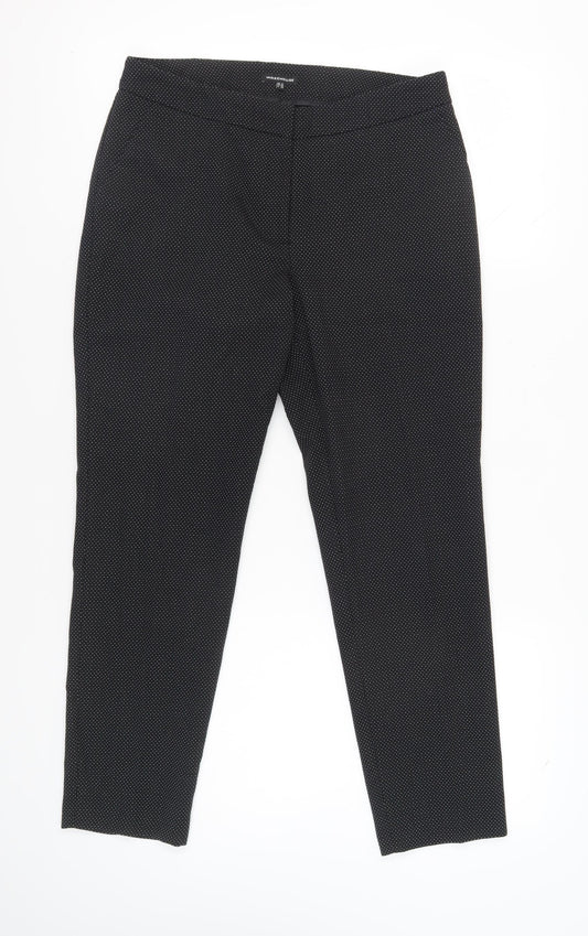 Womens UK Size 12 Warehouse Slim Fit Business Casual Black Trousers