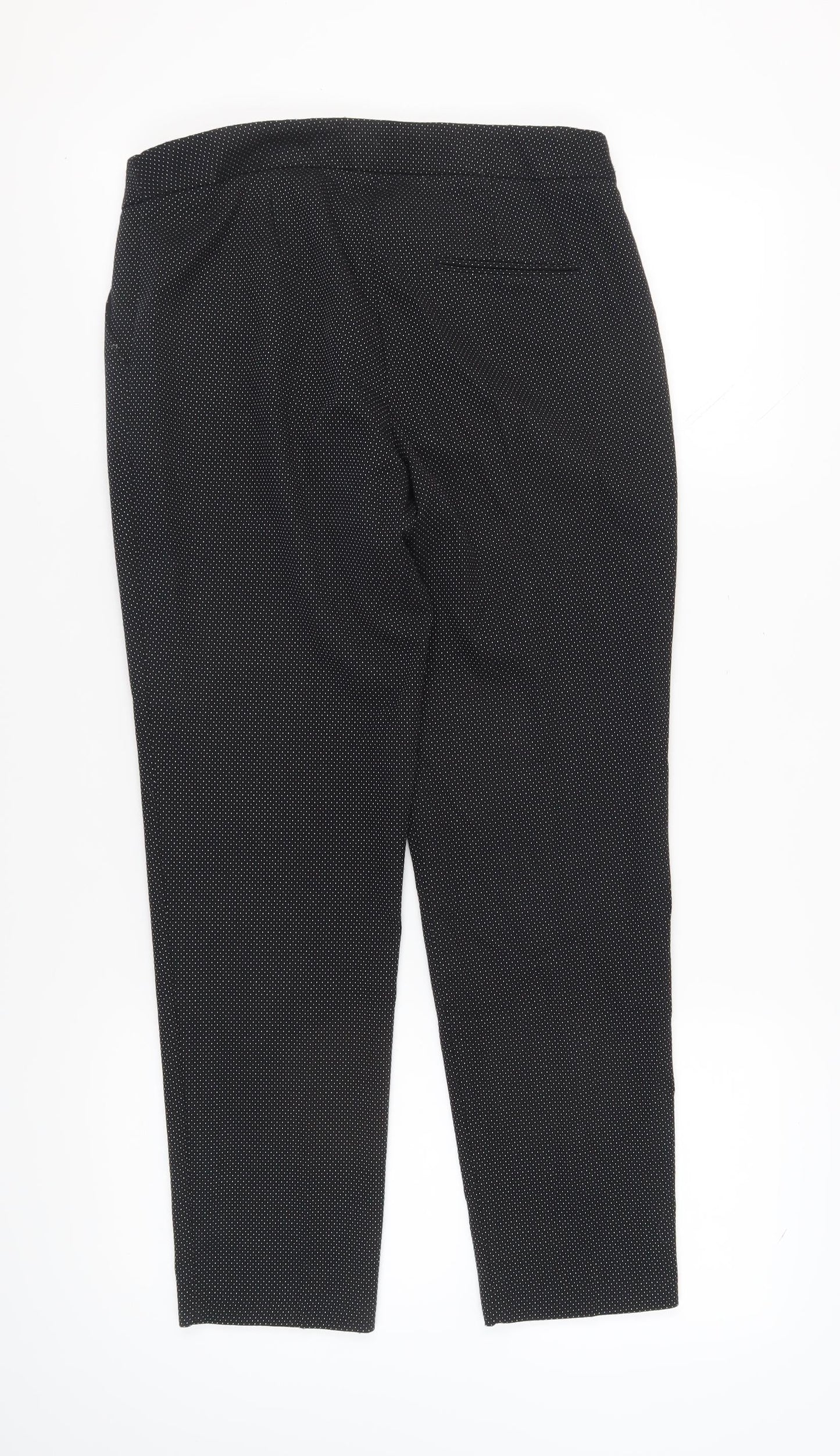 Womens UK Size 12 Warehouse Slim Fit Business Casual Black Trousers