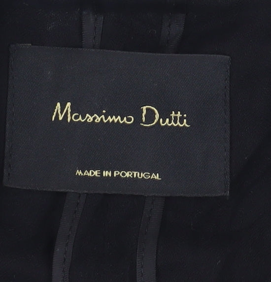 Massimo Dutti Women's Black Bouclé Blazer Size 12