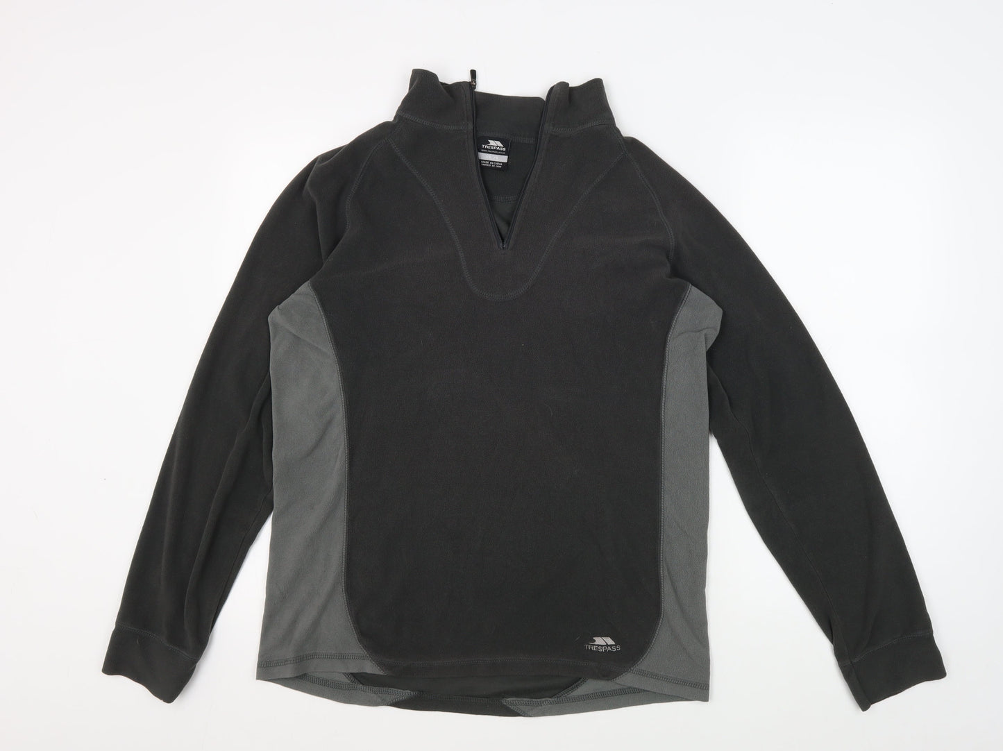 Trespass Men's Black XL Fleece Outdoor Top 1/2 Zip