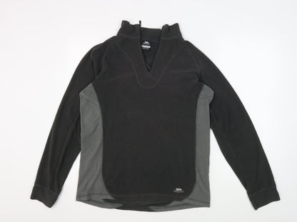 Trespass Men's Black XL Fleece Outdoor Top 1/2 Zip