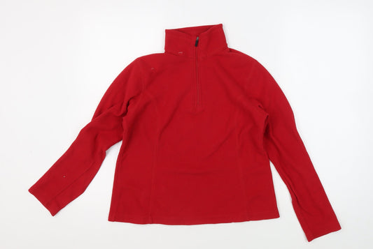 Womens UK Size XS Lands' End Red Pullover Sweatshirt