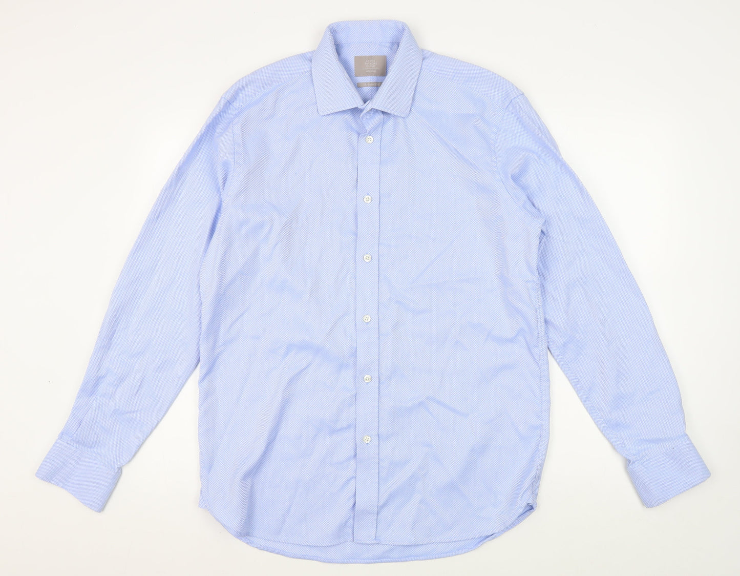 Savoy Taylors Guild Men's Blue Regular Fit Shirt