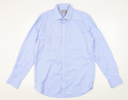 Savoy Taylors Guild Men's Blue Regular Fit Shirt