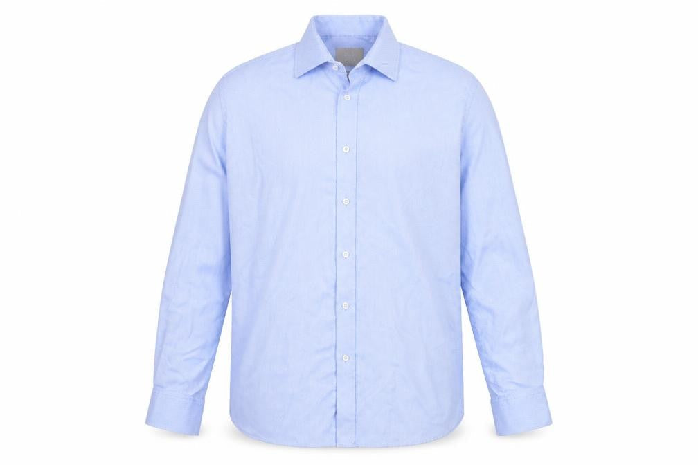 Savoy Taylors Guild Men's Blue Regular Fit Shirt