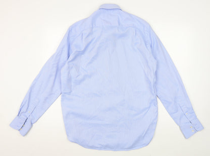 Savoy Taylors Guild Men's Blue Regular Fit Shirt