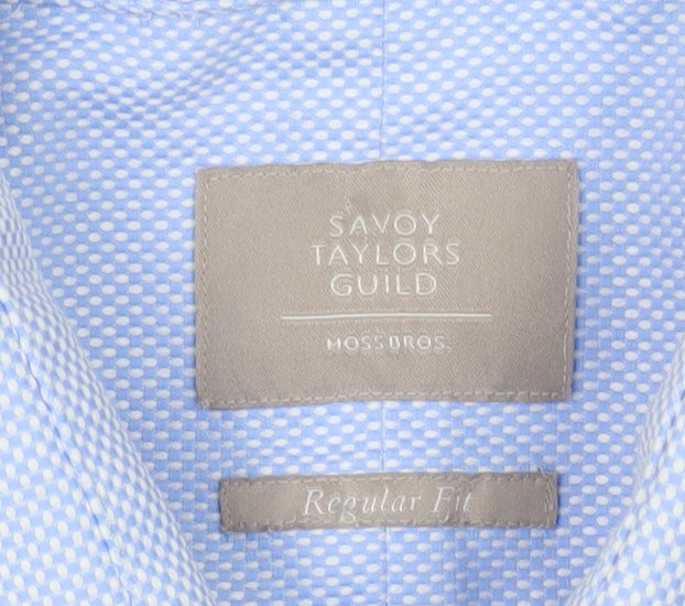 Savoy Taylors Guild Men's Blue Regular Fit Shirt
