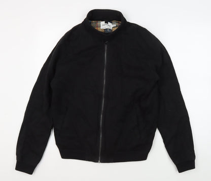 Mens UK Size S Topman Black Bomber Jacket