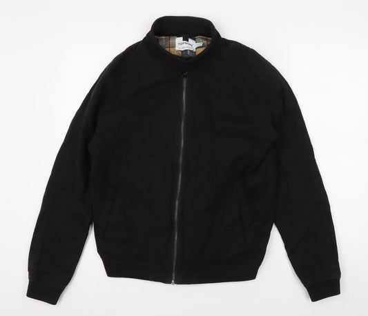 Mens UK Size S Topman Black Bomber Jacket